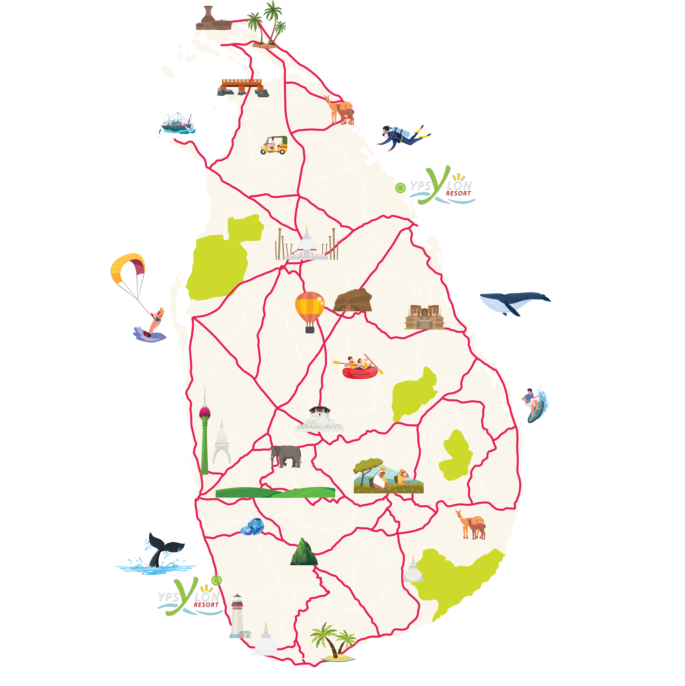 Karte von Sri Lanka